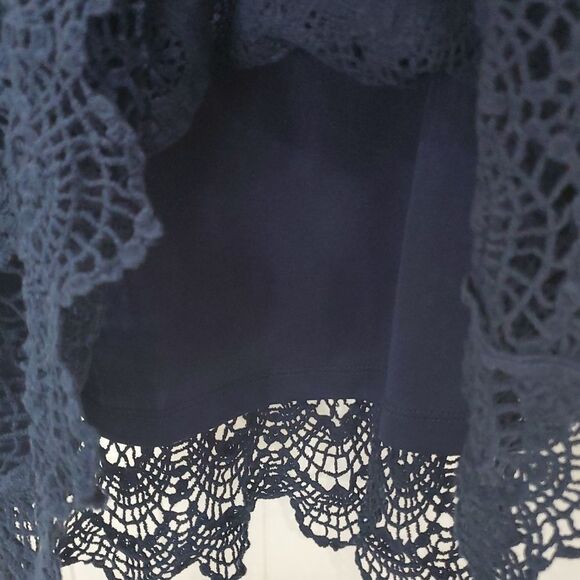 Maurice’s Navy Blue Crochet Dress, Size Large - Picture 4 of 7
